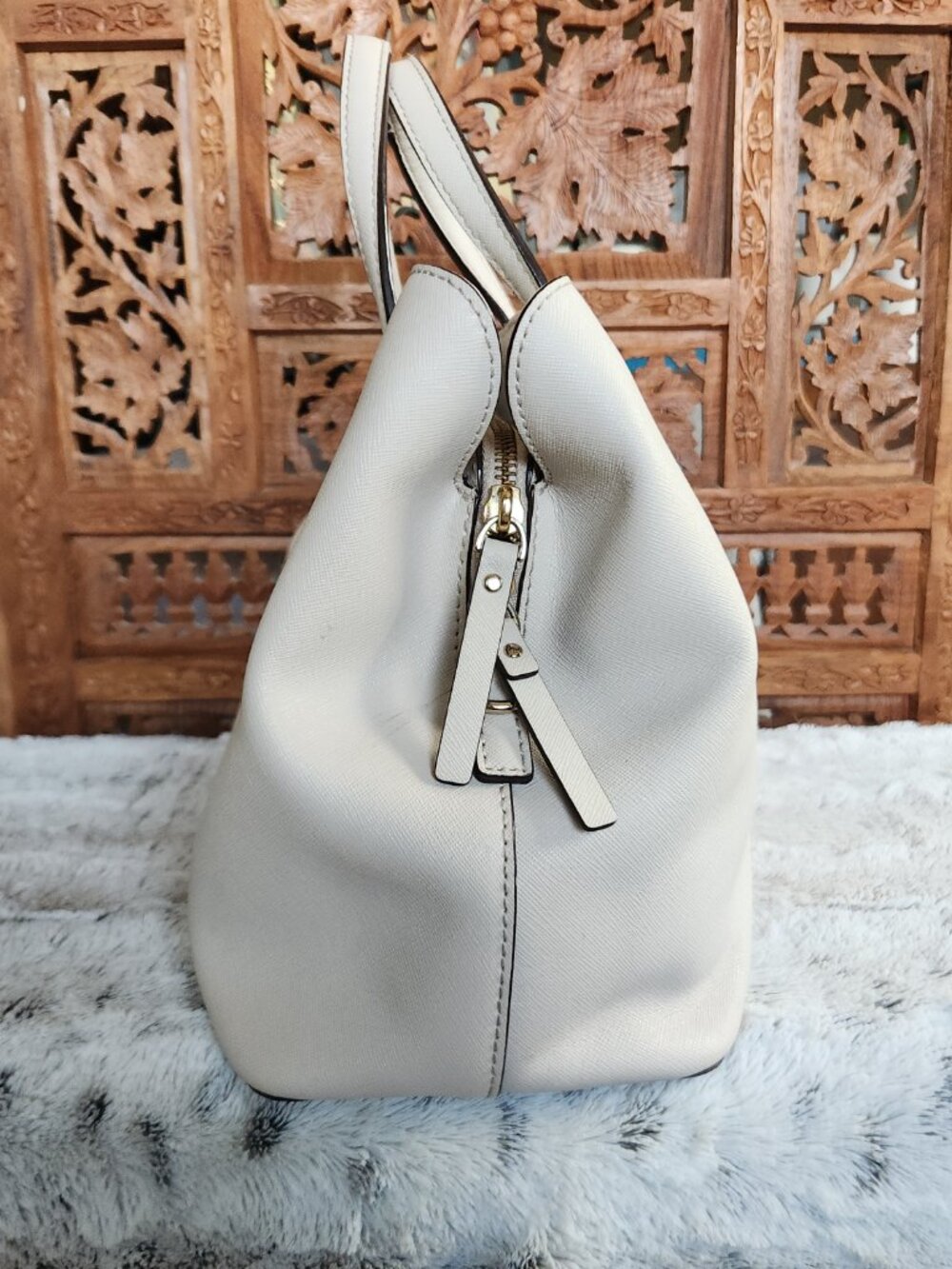 Kate Spade Laurel Way Evangelie Satchel - Almond (Flaws) - Picture 2 of 13